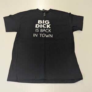 NWOT Gildan Size Large Black Tee Slightly Inappropriate/Funny